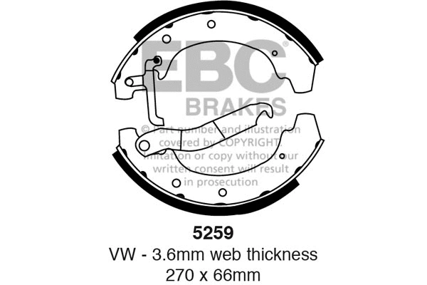 Brake Shoe Set (5259)