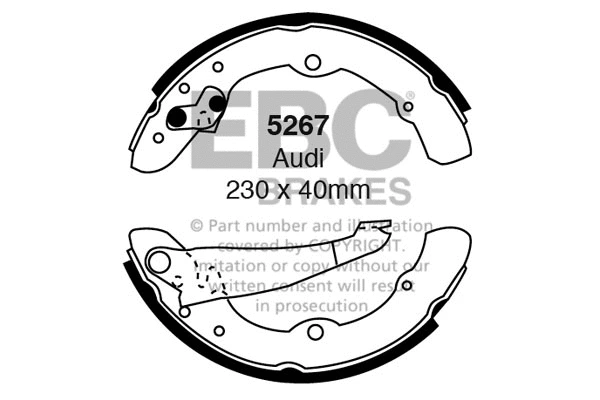 Brake Shoe Set (5267)
