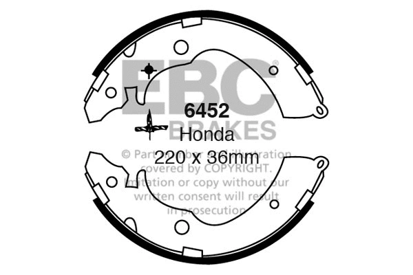 Brake Shoe Set (6452)