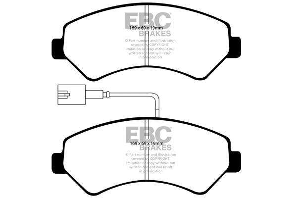 Brake Pad Set, disc brake (DP1969)