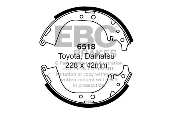 Brake Shoe Set (6518)