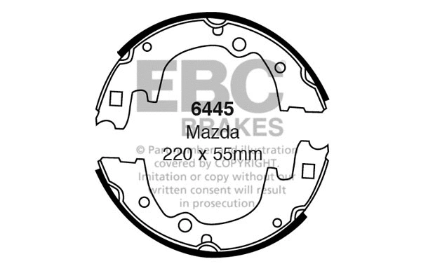 Brake Shoe Set (6445)