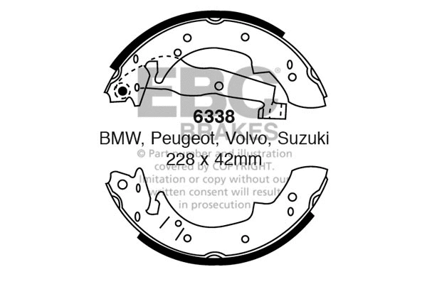 Brake Shoe Set (6338)