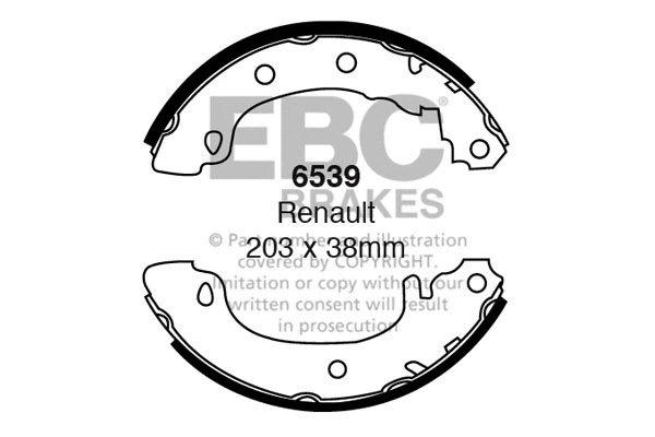Brake Shoe Set (6539)