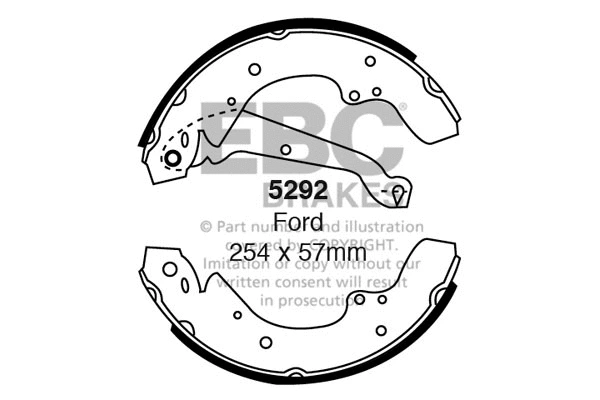Brake Shoe Set (5292)