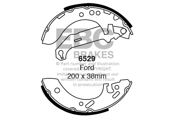 Brake Shoe Set (6529)