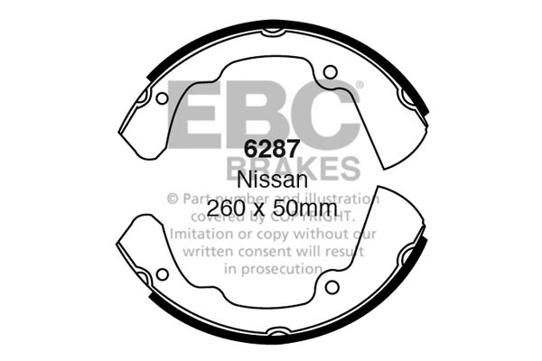 Brake Shoe Set (6287)