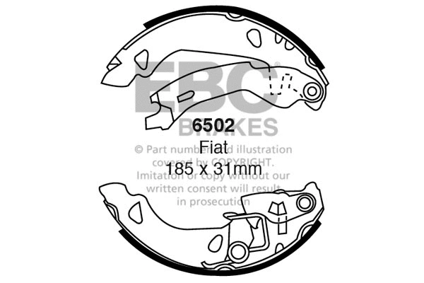 Brake Shoe Set (6502)