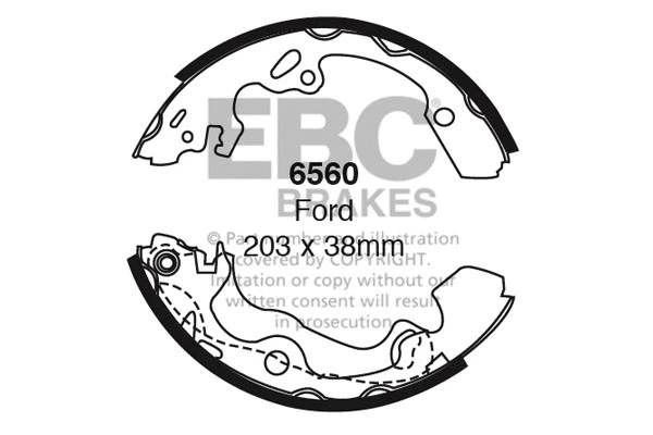 Brake Shoe Set (6560)