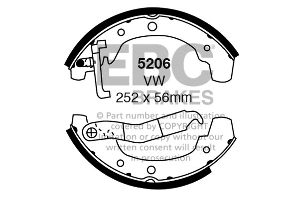 Brake Shoe Set (5206)