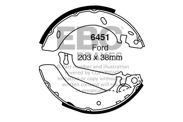 Brake Shoe Set (6451)