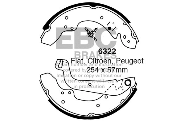 Brake Shoe Set (6322)