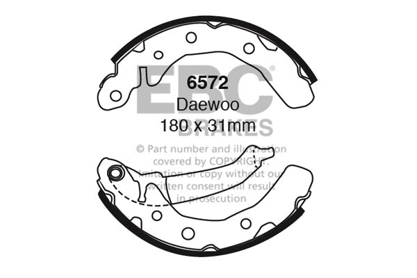 Brake Shoe Set (6572)