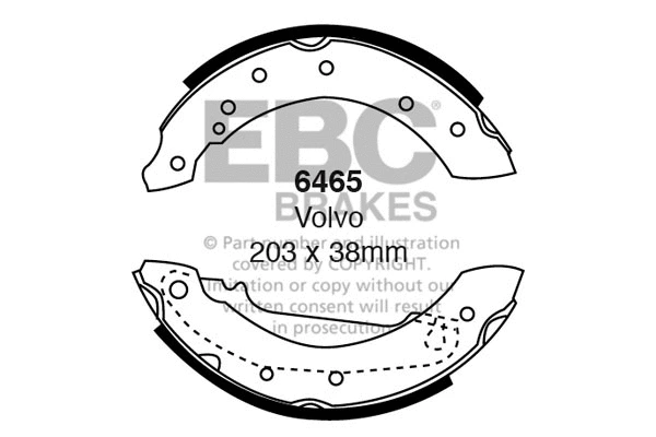 Brake Shoe Set (6465)