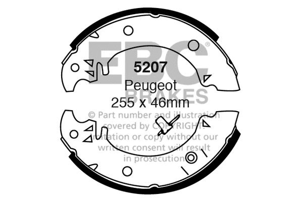 Brake Shoe Set (5207)