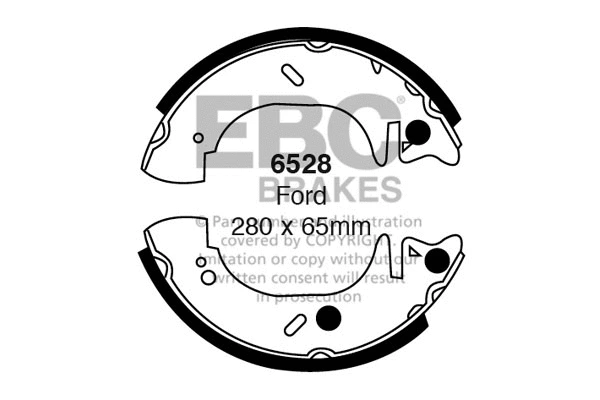 Brake Shoe Set (6528)