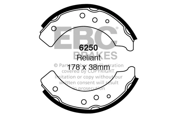 Brake Shoe Set (6250)