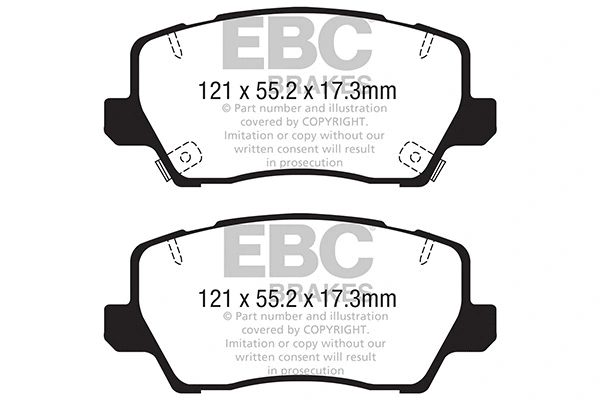 Brake Pad Set, disc brake (DPX2367)