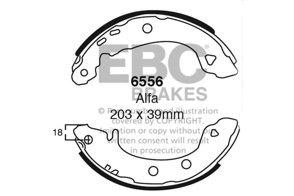 Brake Shoe Set (6556)
