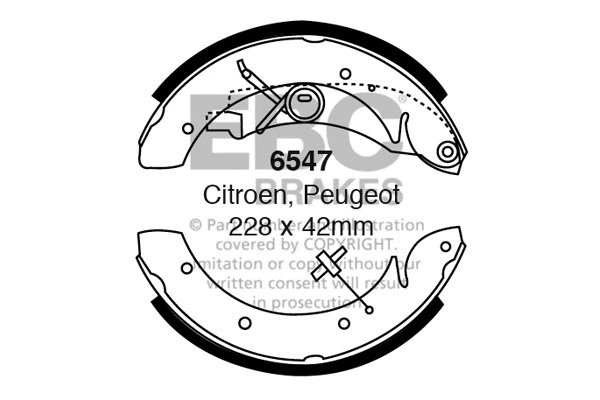 Brake Shoe Set (6547)