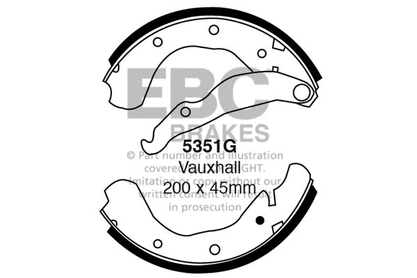 Brake Shoe Set (5351G)
