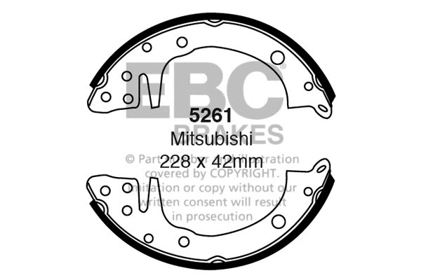 Brake Shoe Set (5261)