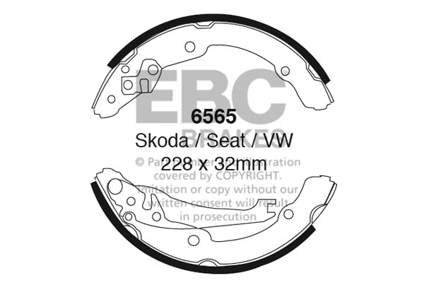Brake Shoe Set (6565)