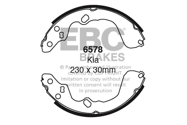 Brake Shoe Set (6578)