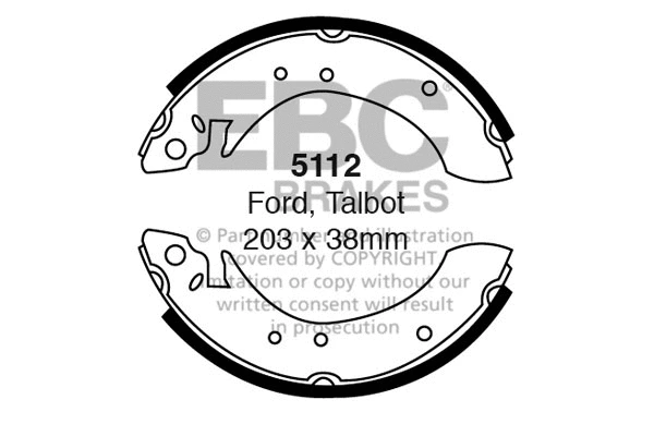 Brake Shoe Set (5112)