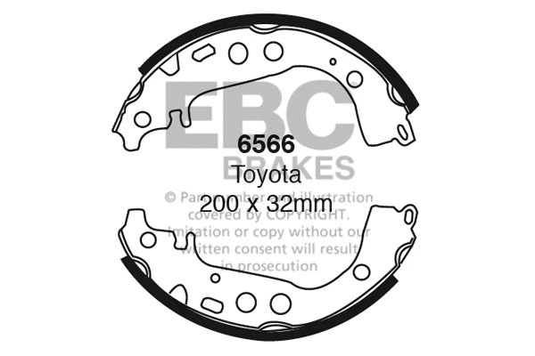 Brake Shoe Set (6566)