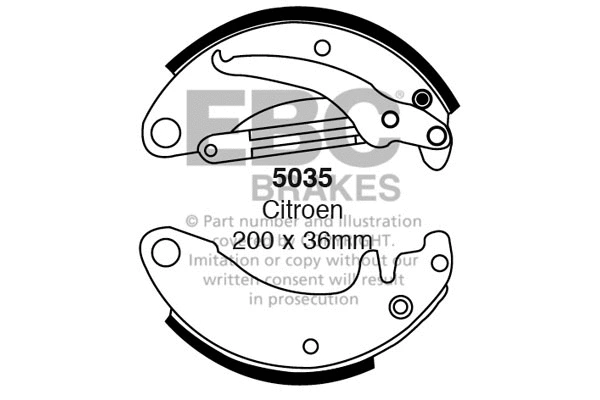 Brake Shoe Set (5035)