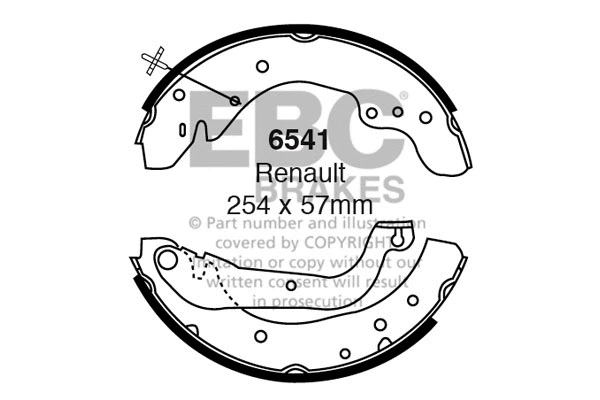 Brake Shoe Set (6541)