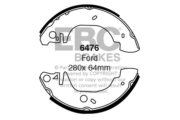 Brake Shoe Set (6476)