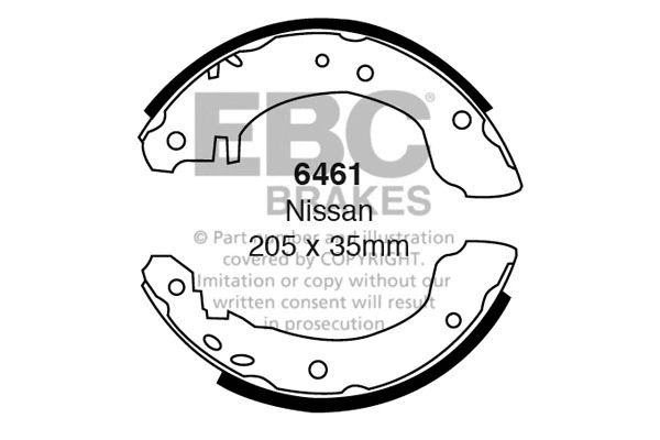 Brake Shoe Set (6461)