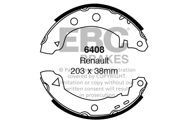 Brake Shoe Set (6408)