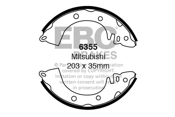 Brake Shoe Set (6355)