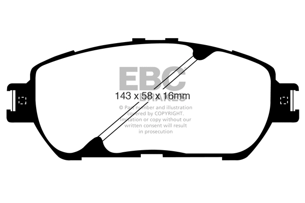 Brake Pad Set, disc brake (DP1674)