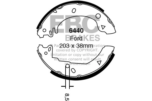 Brake Shoe Set (6440)