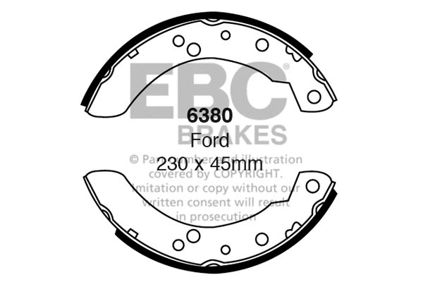 Brake Shoe Set (6380)