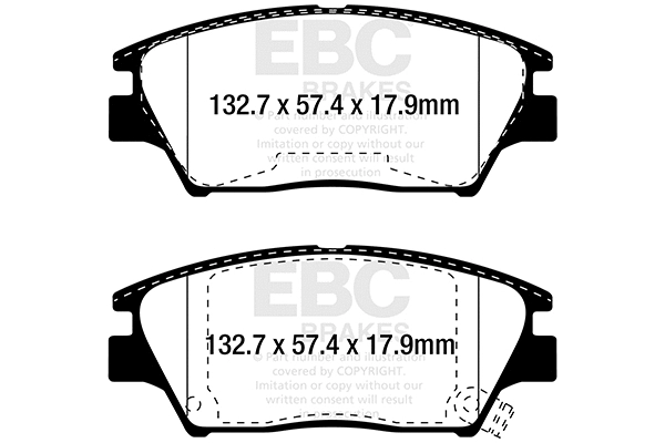Brake Pad Set, disc brake (DPX2313)