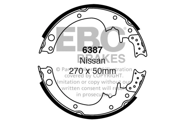 Brake Shoe Set (6387)