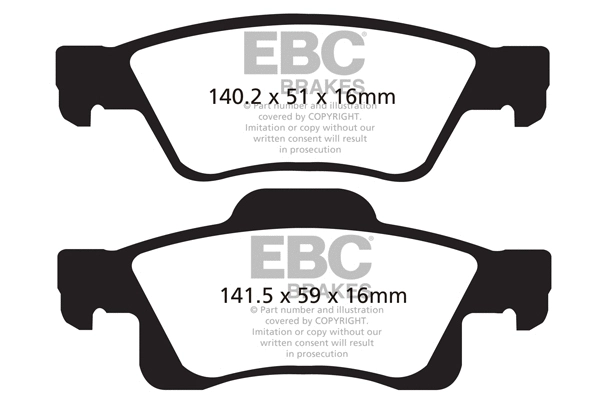 Brake Pad Set, disc brake (DP1872)