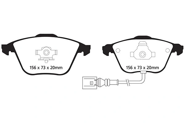 Brake Pad Set, disc brake (DP1594)