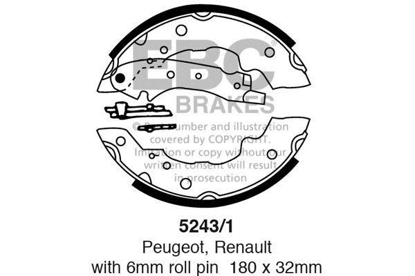 Brake Shoe Set (5243/1)