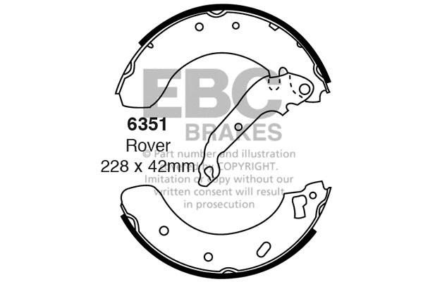 Brake Shoe Set (6351)