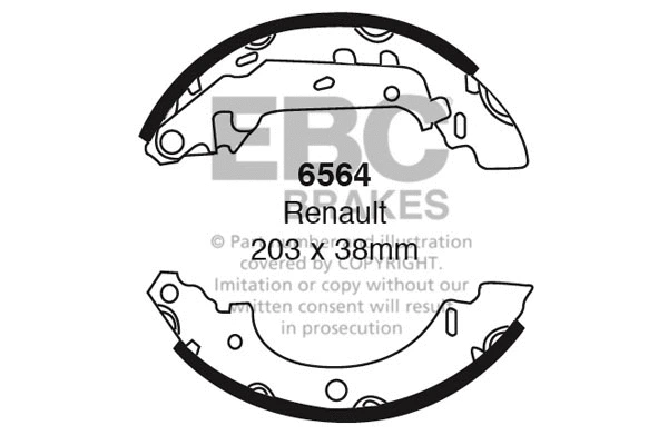 Brake Shoe Set (6564)