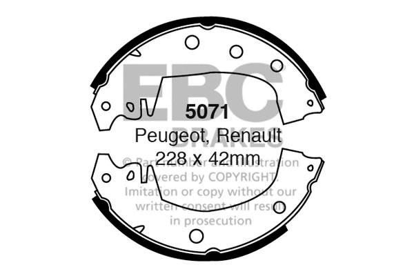 Brake Shoe Set (5071)
