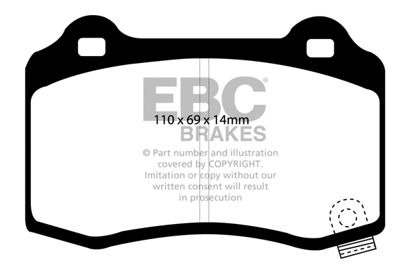 Brake Pad Set, disc brake (DP41788R)