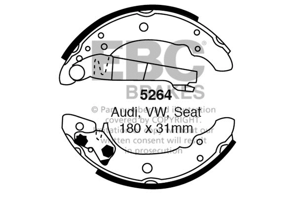 Brake Shoe Set (5264)