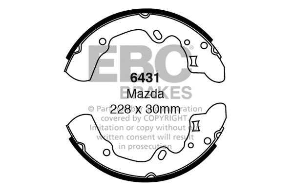 Brake Shoe Set (6431)